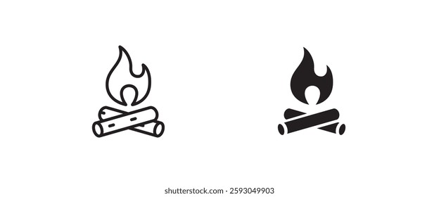 Fire flame icon Hot, oil, gas and energy icon vector, sign, symbol, logo, illustration, editable stroke, flat design style isolated on white linear