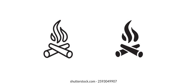 Fire flame icon Hot, oil, gas and energy icon vector, sign, symbol, logo, illustration, editable stroke, flat design style isolated on white linear