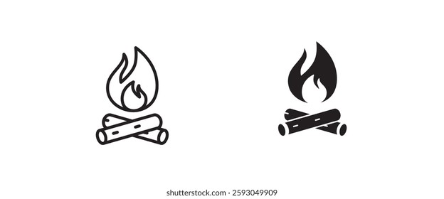 Fire flame icon Hot, oil, gas and energy icon vector, sign, symbol, logo, illustration, editable stroke, flat design style isolated on white linear
