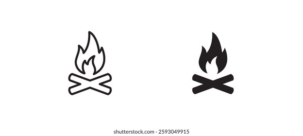 Fire flame icon Hot, oil, gas and energy icon vector, sign, symbol, logo, illustration, editable stroke, flat design style isolated on white linear