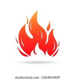 Fire, flame icon. Hot sign or symbol. Vector illustration.