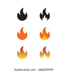 Fire flame icon. illustration for design