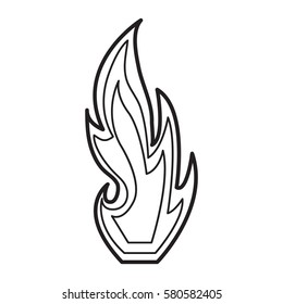 fire flame icon illustration design