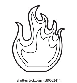 fire flame icon illustration design