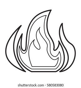 fire flame icon illustration design