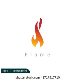 fire flame icon illustration ignite symbol design element logo template vector eps 10