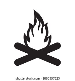 fire flame icon illustration ignite symbol design on white background