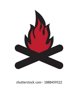 fire flame icon illustration ignite symbol design on white background