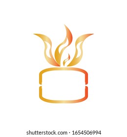icono de la llama de fuego aislado en fondo blanco 