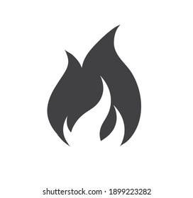 Fire Flame Icon Isolated On White Background. Hot Flame Energy. Vector Illustration