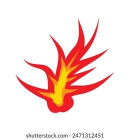 Icono de la llama del fuego aislado en el fondo blanco para su Web y diseño del App móvil, concepto del logotipo de la llama del fuego