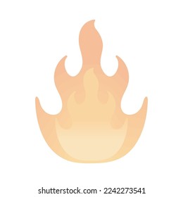 estilo aislado de icono de llama de fuego