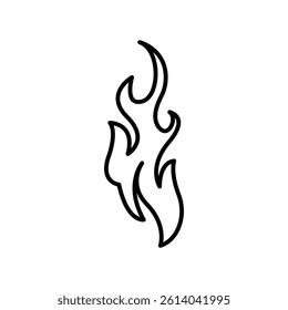 Fire flame icon line art vector
