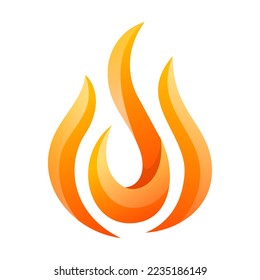 Fire flame icon logo modern vector style