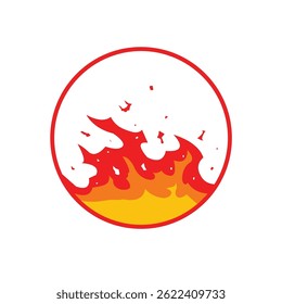 Fire flame icon logo. Nice vector logo icon design illustration