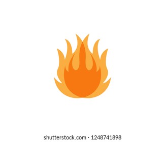 Fire flame icon logo template