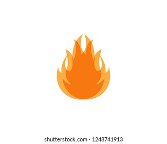 Fire flame icon logo template