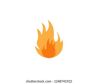 Fire flame icon logo template