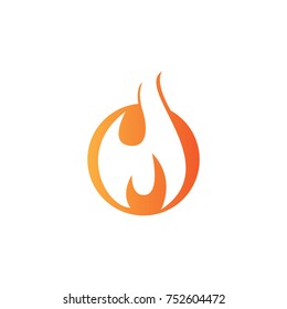 fire flame icon logo template
