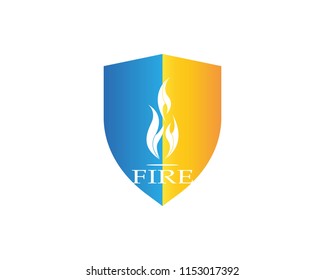 Fire flame icon logo vector illustration