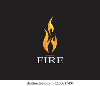 Fire flame icon logo vector illustration