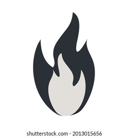 fire flame icon on white background