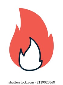 fire flame icon on white background