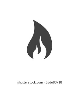 fire flame icon on the white background