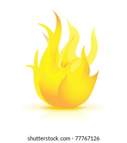 fire flame icon on white