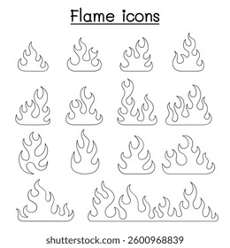 Fire and Flame icon set