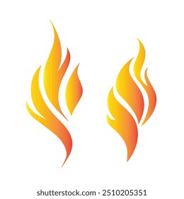 Conjunto de iconos de llama de fuego Símbolo de fuego
