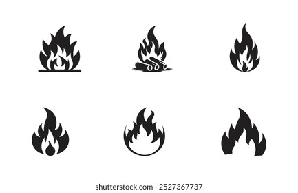 Fire Flame icon set vector, Fire icon design, Fire Vector, Fire art vector design 