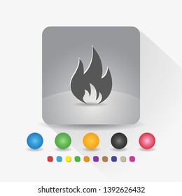 Fire flame icon sign app vector illustration.