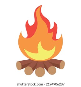 Fire flame icon sign isolated on white background. Vector fire symbol design. Flame emoji.