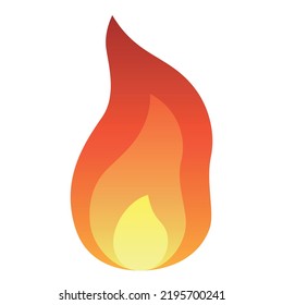 Fire Flame Icon Sign Isolated On White Background. Vector Fire Symbol Design. Flame Emoji Icon.