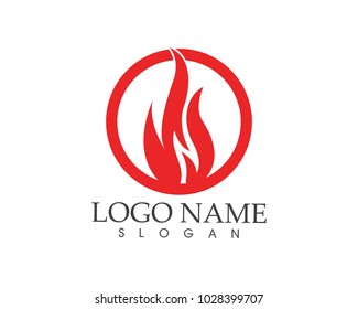 Fire flame icon sign logo
