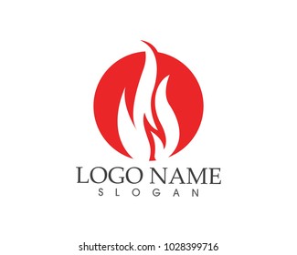 Fire flame icon sign logo
