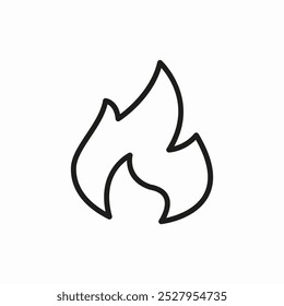 fire flame icon sign vector