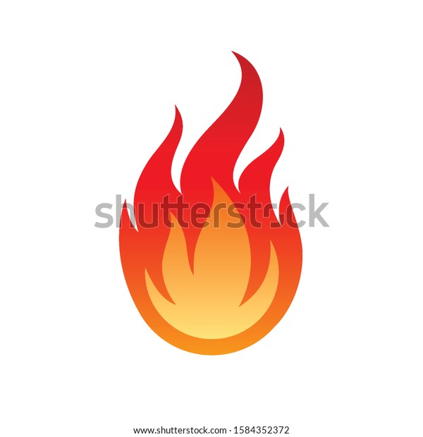 Fire Flame Icon Fire Flame Silhouette Stock Vector Royalty Free