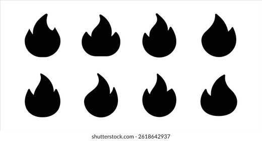  fire flame icon silhouette vector on white background. - Powered by Shutterstock - Get 15% off with code: PIKWIZARD15