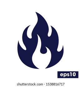 Fire flame icon, Simple Flame sign, Fire symbol Vector illustration for graphic design, Web, UI, mobile app