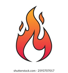 Fire flame icon. Fire symbol design. Fire vector illustration.