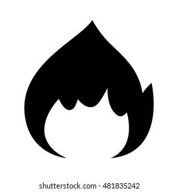 Fire flame icon. Symbol of inflammable goods or materials liable to catch fire. Vector Illustration