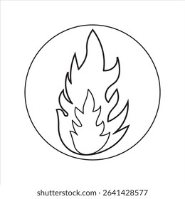 fire flame icon symbol that can be used on all platforms fire hazard sign
