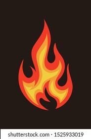 Fire flame. Fire icon Fire symbol. Vector illustration. 
symbolic element mark Fire icon
