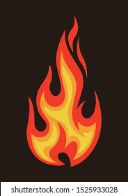 Fire flame. Fire icon Fire symbol. Vector illustration. 
symbolic element mark Fire icon
