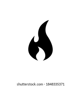 Fire flame icon symbol vector on white background