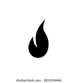 Symbol für Brandflamme, Vektorgrafik auf weißem Hintergrund