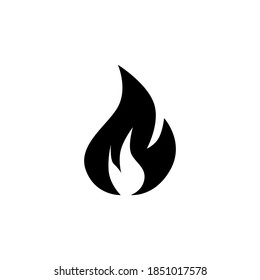 Fire flame icon symbol vector on white background
