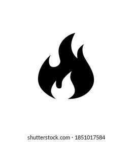 Fire flame icon symbol vector on white background